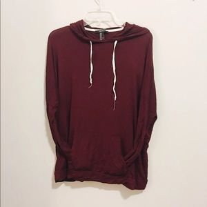 forever 21 maroon lightweight hoodie